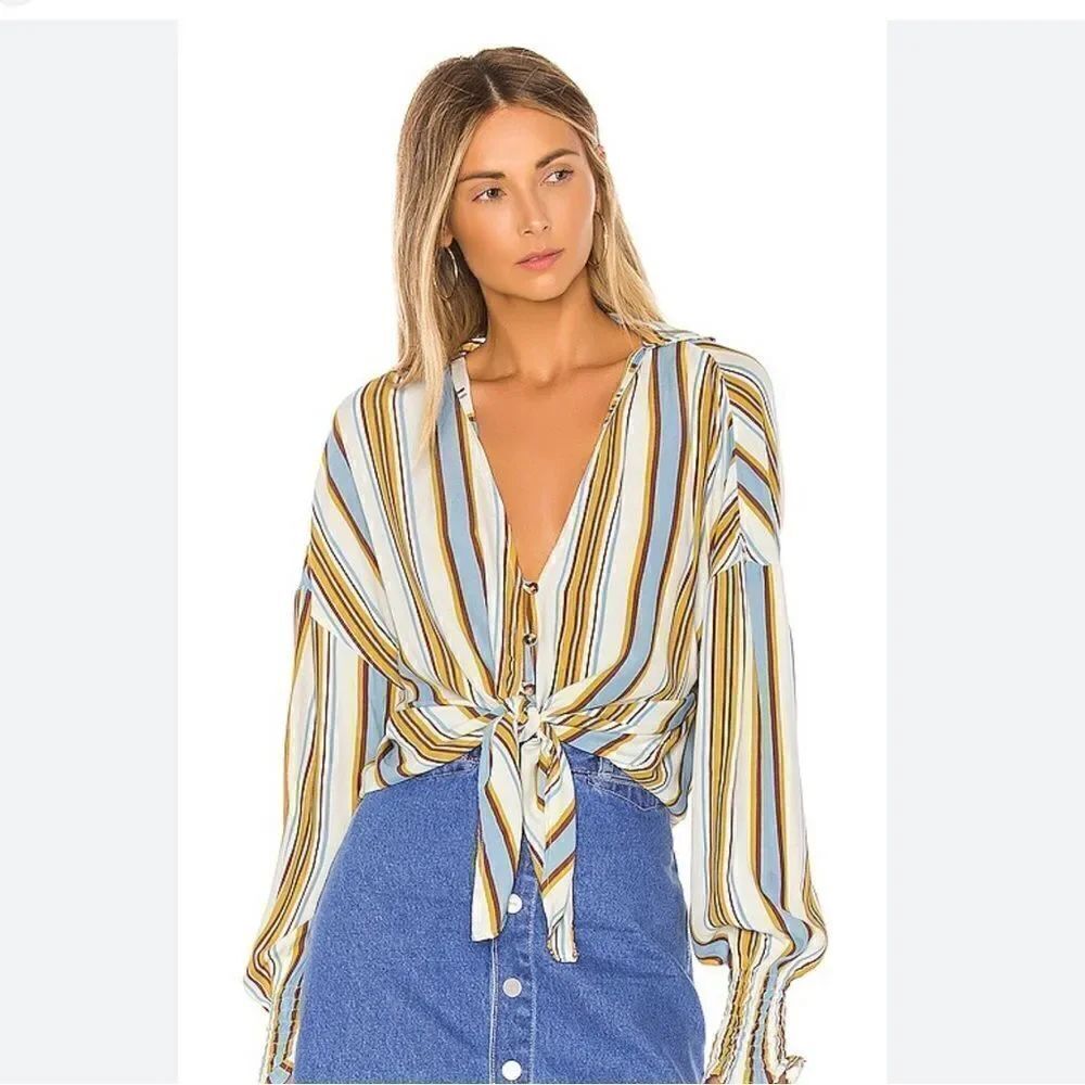 REVOLVE Faithfull the Brand Tie Front Knot Shirt Top